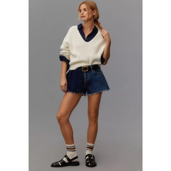 Anthropologie Maeve | V-Neck Sculptured Pullover Sweater ~ XLP - Picture 7 of 12